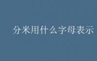 教育动态信息：分米用什么字母表示