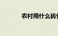 农村用什么砖告别自建房屋？