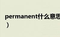 permanent什么意思（permanent双语例句）