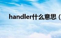 handler什么意思（handler双语例句）