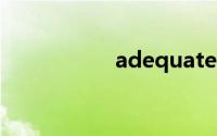 adequately双语例句