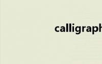 calligraphy双语例句