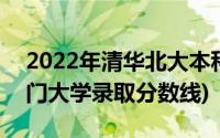 2022年清华北大本科录取分数线(2022年厦门大学录取分数线)