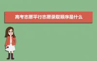 高考志愿平行志愿录取顺序是什么 平行志愿学校录取顺序