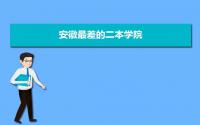 安徽最差的二本学院是哪个学院,2022安徽最垃圾的二本学院名单