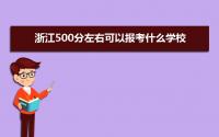 2022年浙江500分左右可以报考什么学校