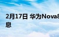 2月17日 华为Nova8Pro :高曲率手机最新消息