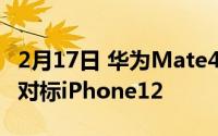 2月17日 华为Mate40系列四款机型全面曝光对标iPhone12