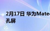 2月17日 华为Mate40测速截图曝光 确认单孔屏