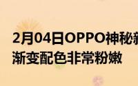 2月04日OPPO神秘新机证件照亮相背部炫彩渐变配色非常粉嫩