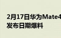 2月17日华为Mate40多少钱？华为Mate40发布日期爆料