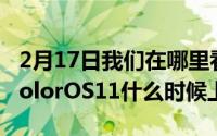 2月17日我们在哪里看ColorOS11发布会？ColorOS11什么时候上市？