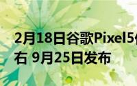 2月18日谷歌Pixel5价格曝光:售价4400元左右 9月25日发布