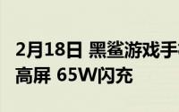 2月18日 黑鲨游戏手机3S顶配版上线 120HZ高屏 65W闪充