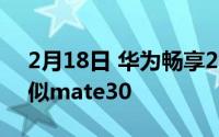 2月18日 华为畅享20 Plus最新曝光 外观酷似mate30