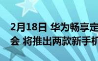 2月18日 华为畅享定于9月3日的20系列发布会 将推出两款新手机