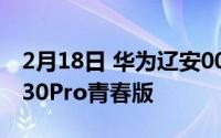 2月18日 华为辽安00 M新机入网 还是Mate30Pro青春版