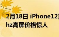 2月18日 iPhone12顶配版参数曝光:5G 120hz高屏价格惊人