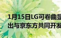 1月15日LG可卷曲显示屏手机将于明年初推出与京东方共同开发