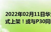 2022年02月11日华为5G折叠手机MateX正式上架！或与P30同时推出