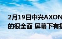 2月19日中兴AXON天机20 5G正面曝光:真的很全面 屏幕下有摄像头