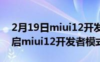 2月19日miui12开发者模式在哪里？如何开启miui12开发者模式？