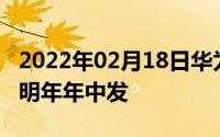 2022年02月18日华为折叠屏手机商标曝光或明年年中发