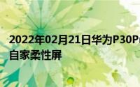 2022年02月21日华为P30Pro震撼发布京东方副总确认采用自家柔性屏