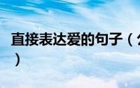 直接表达爱的句子（公开示爱的情话句子分享）