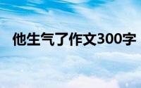 他生气了作文300字（怎么写生气的过程）