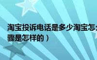 淘宝投诉电话是多少淘宝怎么投诉卖家（淘宝投诉电话和步骤是怎样的）