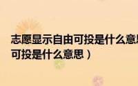 志愿显示自由可投是什么意思（高考志愿档案状态显示自由可投是什么意思）