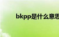 bkpp是什么意思（bkpp的含义）