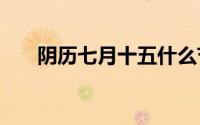 阴历七月十五什么节（7月15中元节）