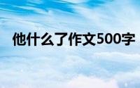 他什么了作文500字（他什么了作文范文）