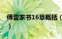 傅雷家书16章概括（傅雷家书16章概括介绍）