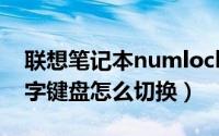 联想笔记本numlock键在哪（联想笔记本数字键盘怎么切换）