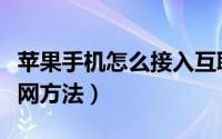 苹果手机怎么接入互联网（苹果手机接入互联网方法）