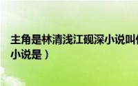 主角是林清浅江砚深小说叫什么名字（主角是林清浅江砚深小说是）