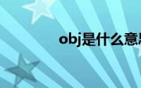 obj是什么意思（obj解释）