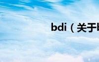 bdi（关于bdi的介绍）