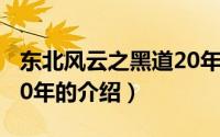 东北风云之黑道20年（关于东北风云之黑道20年的介绍）