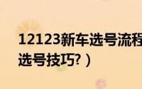 12123新车选号流程视频（交管12123新车选号技巧?）