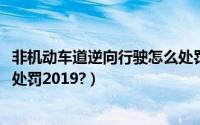 非机动车道逆向行驶怎么处罚2019（单向车道逆向行驶怎么处罚2019?）