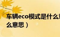 车辆eco模式是什么意思（车辆eco模式是什么意思）