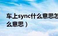 车上sync什么意思怎么用（车上的sync是什么意思）