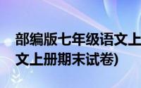 部编版七年级语文上册期中(部编版七年级语文上册期末试卷)