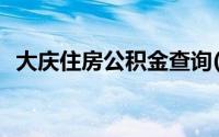 大庆住房公积金查询(大庆住房公积金查询)