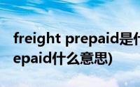 freight prepaid是什么贸易术语(freight prepaid什么意思)