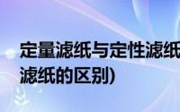 定量滤纸与定性滤纸的区别(定量滤纸与定性滤纸的区别)